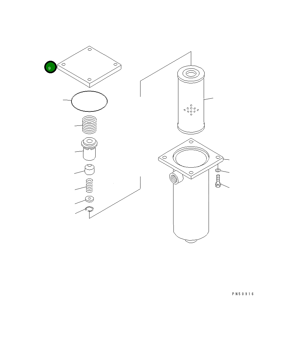 Крышка 23C-16-11110 Komatsu
