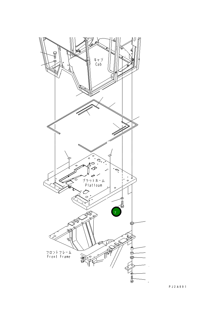Болт 01016-51045 Komatsu