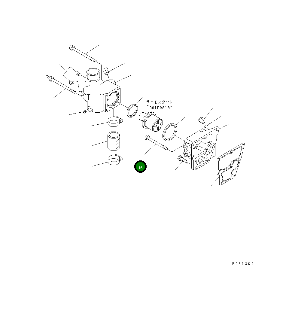 Болт CU3017502 Komatsu