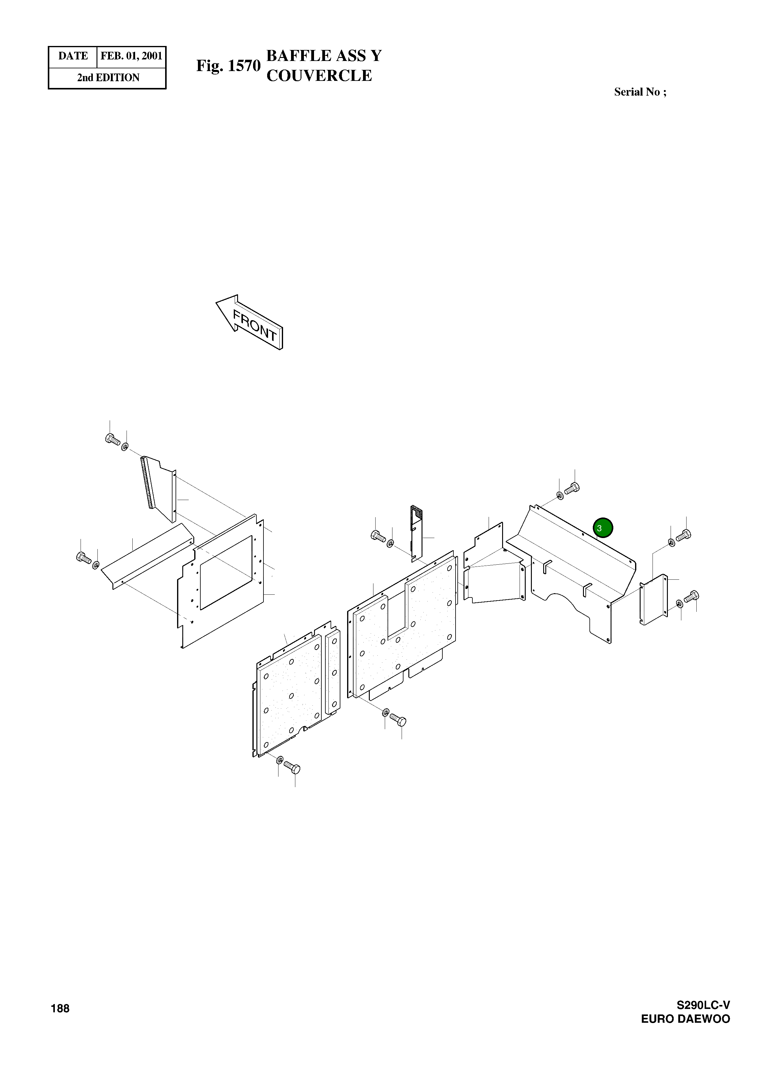 Крышка 2621-3702B Komatsu