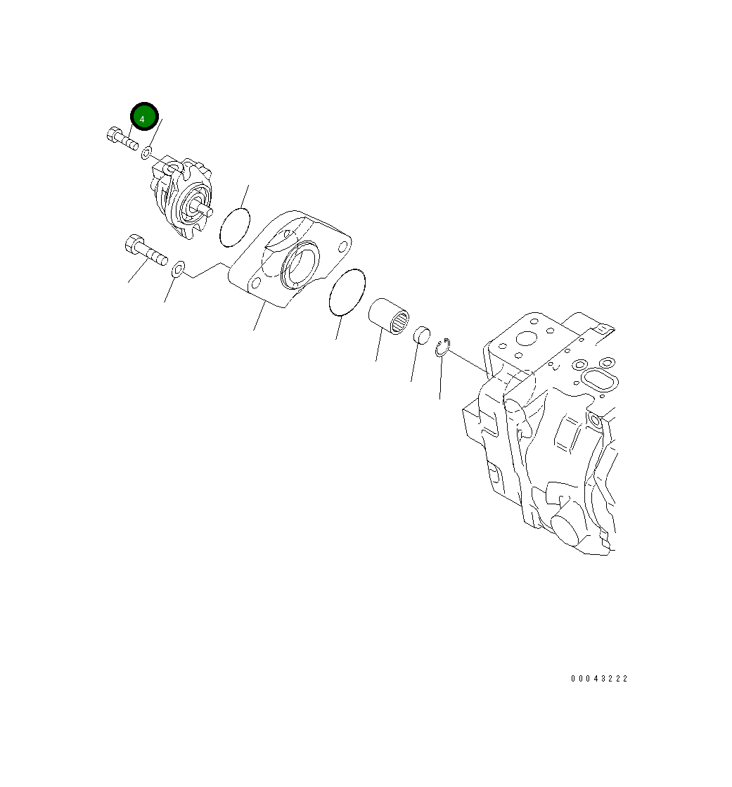 Болт 07372-21030 Komatsu