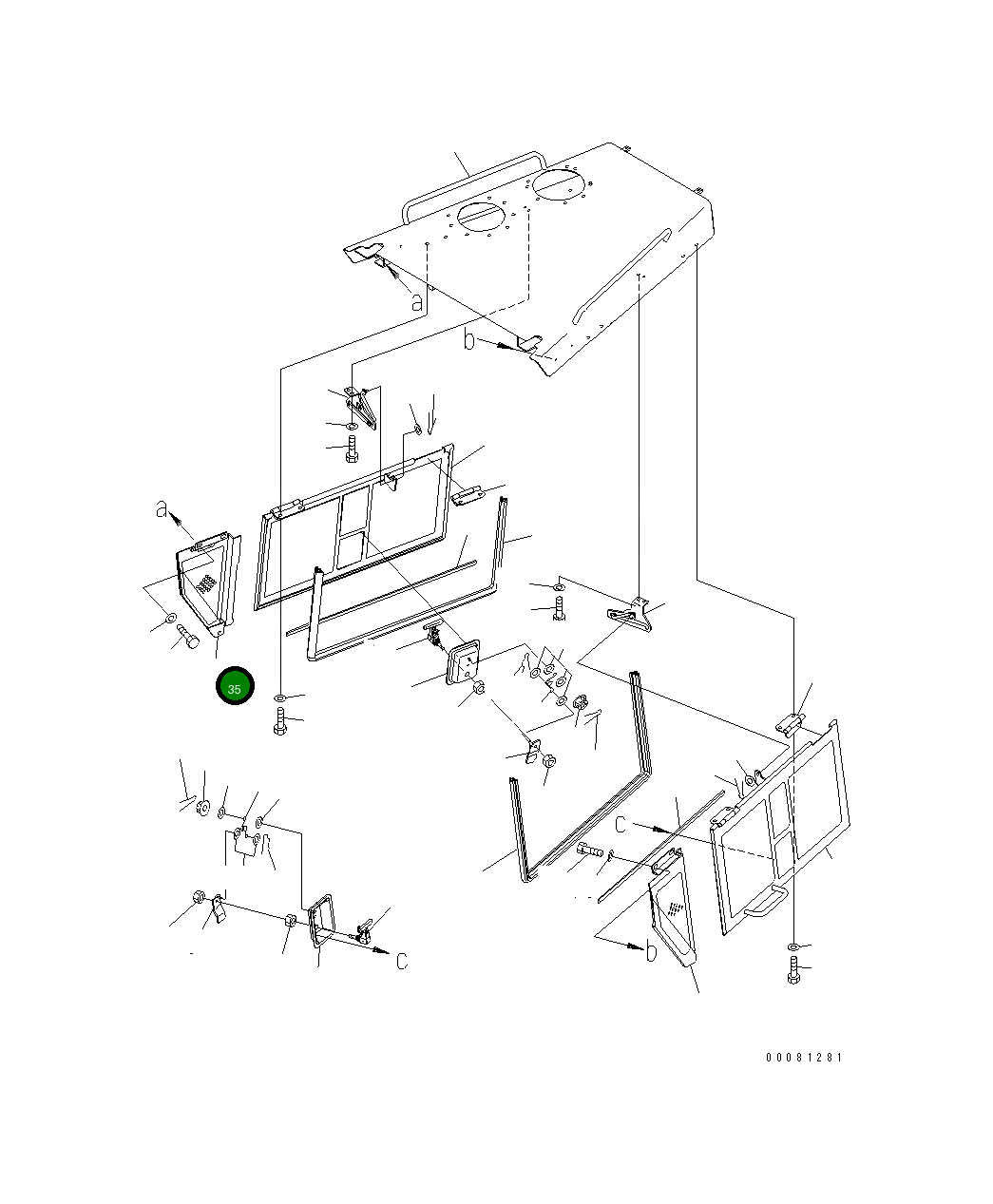 Крышка 17A-54-42423 Komatsu