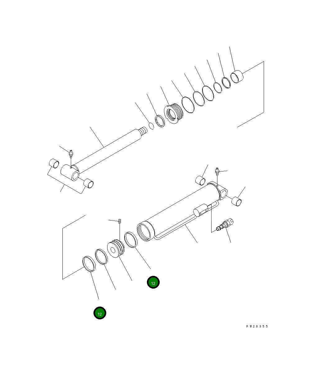 Кольцо MH355S62312000 Komatsu