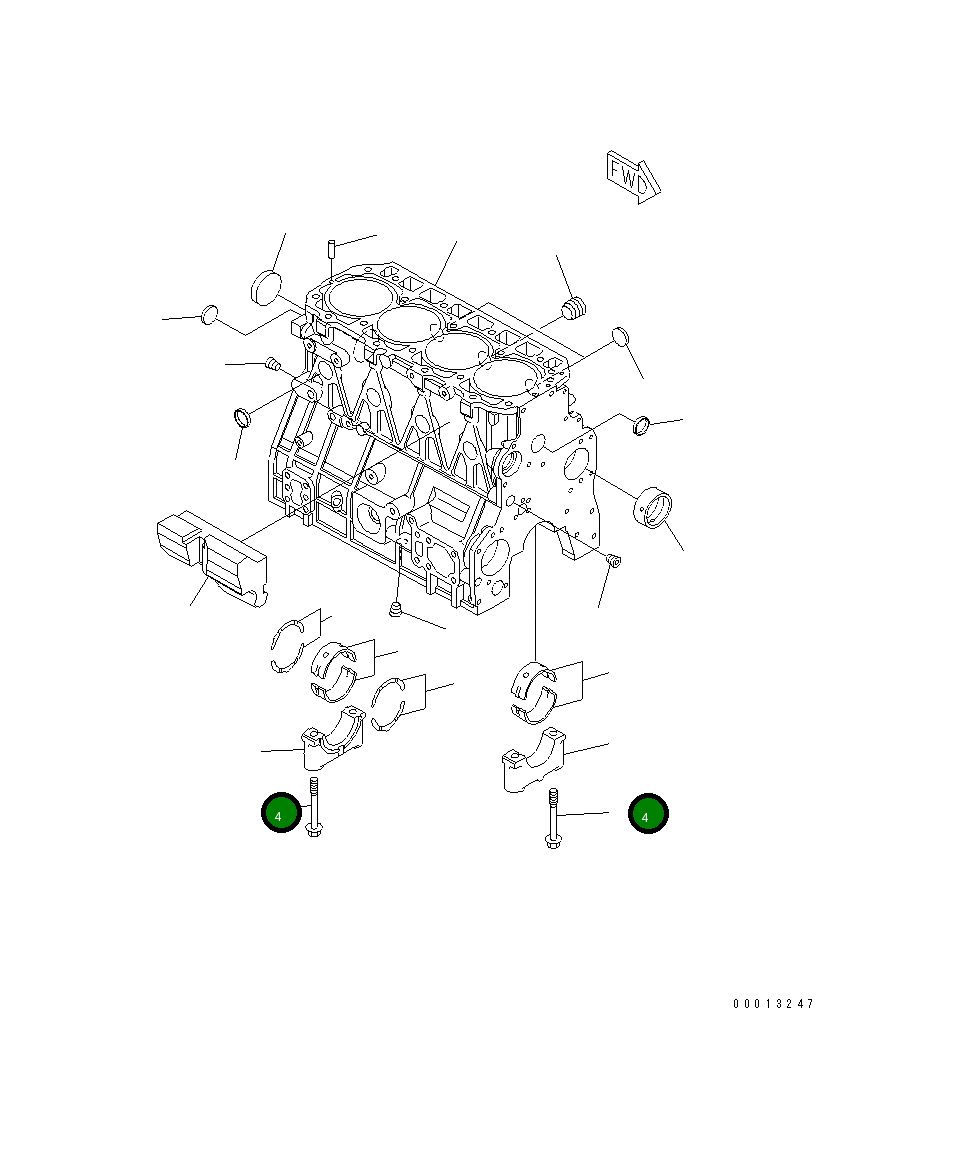Болт YM129900-02020 Komatsu