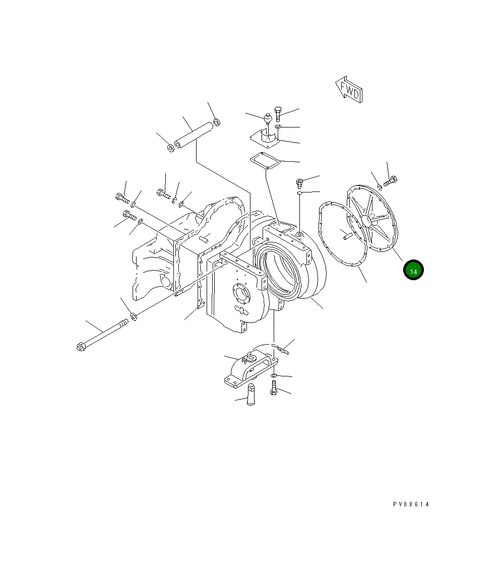 Крышка 114-Y60-1170  Komatsu