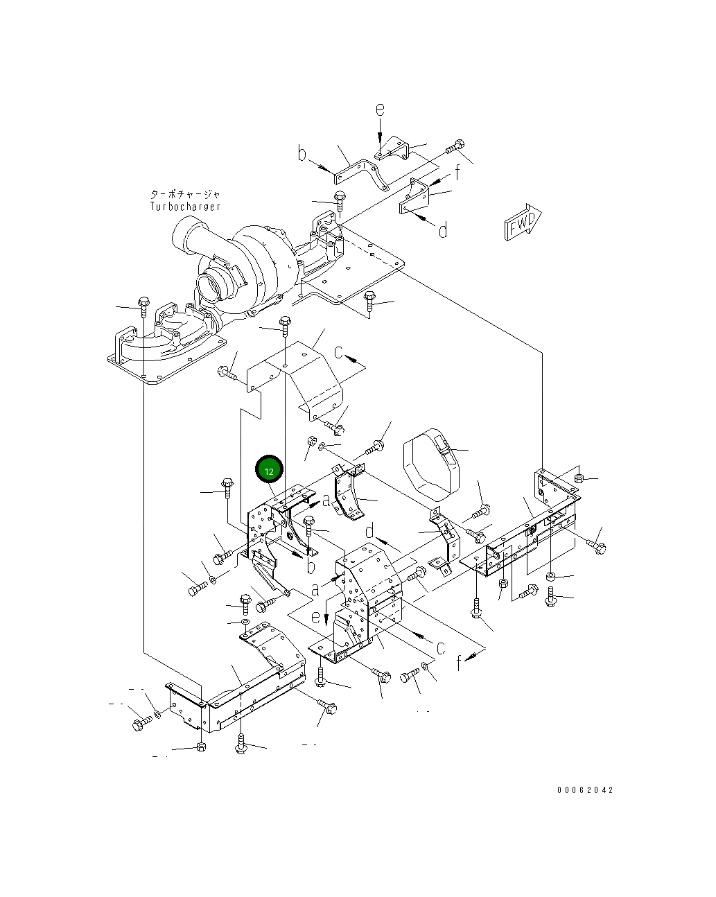 Крышка 6218-11-6240  Komatsu