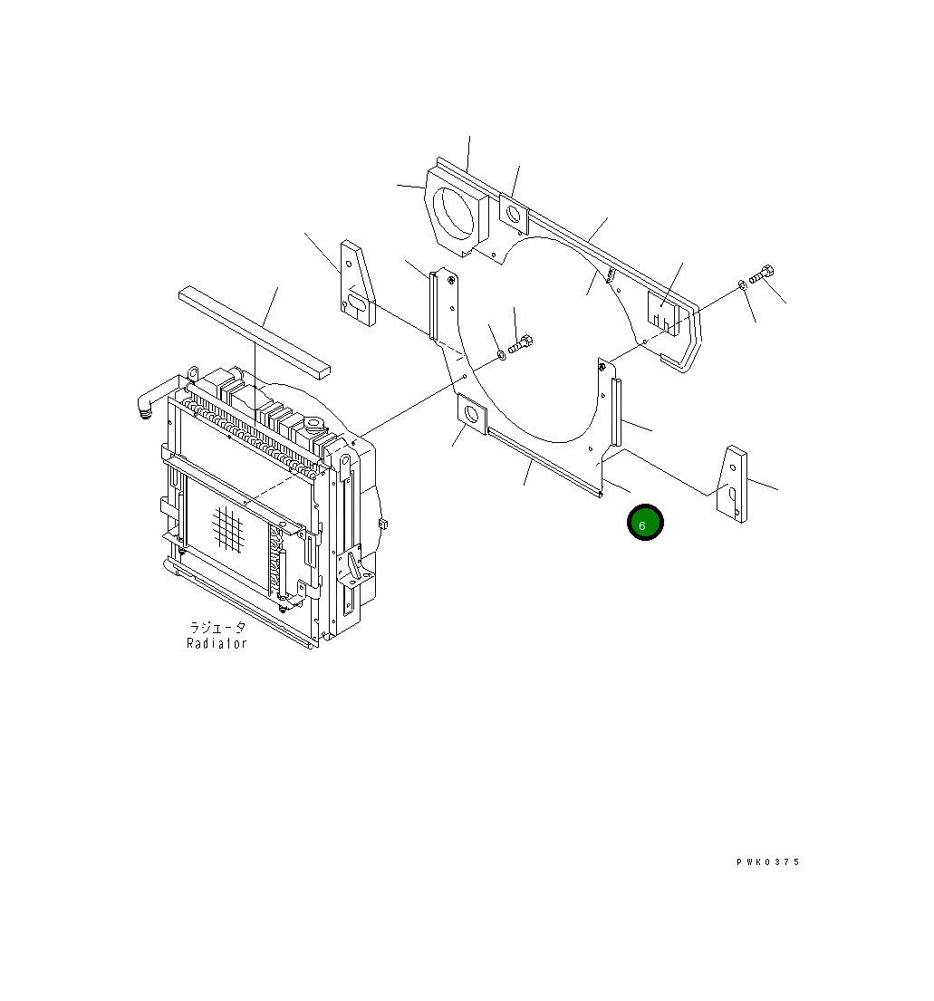 Крышка 21J-03-11192 Komatsu