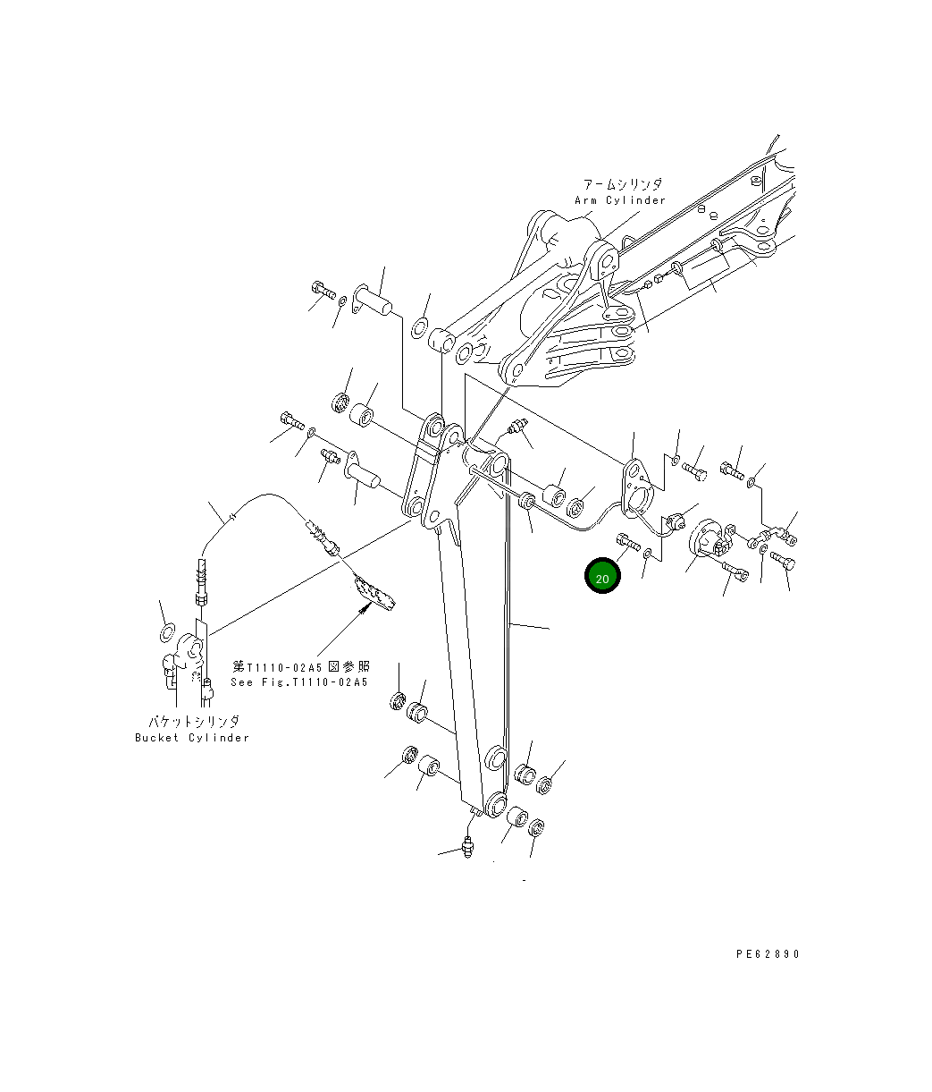 Болт 01010-A0620 Komatsu