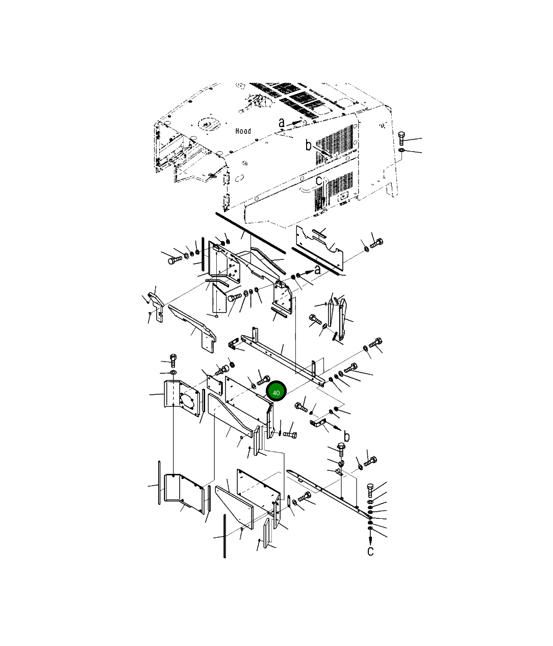 Крышка 425-54-43640  Komatsu