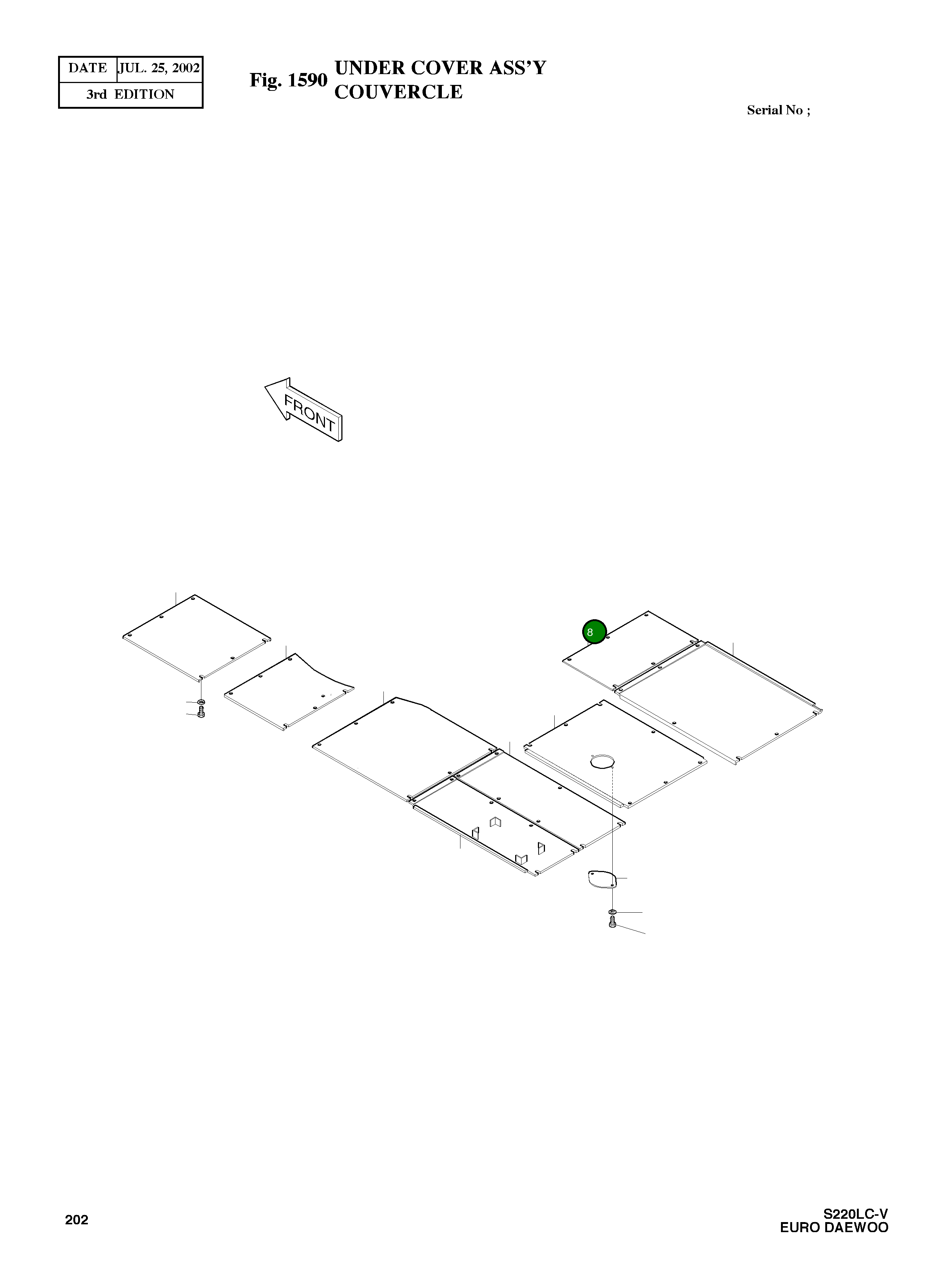 Крышка 2621-3587A Komatsu