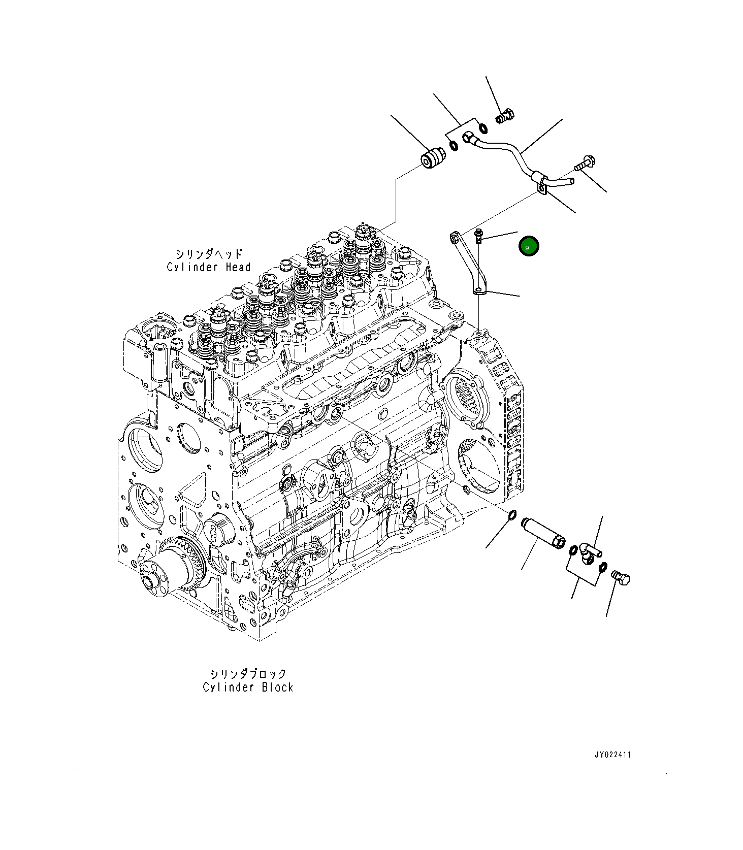 Болт 01437-10820  Komatsu