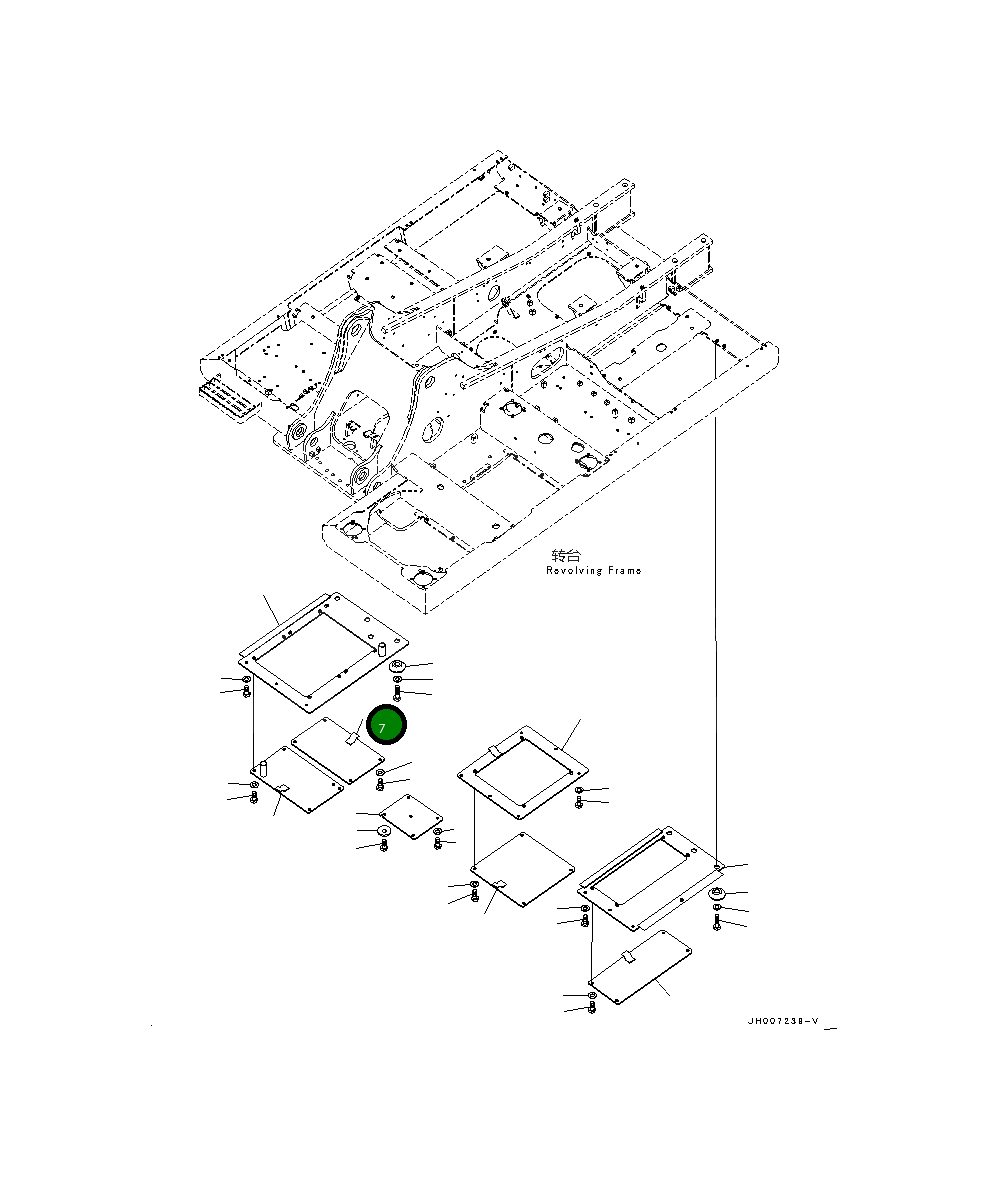 Крышка 20Y-54-72991 Komatsu