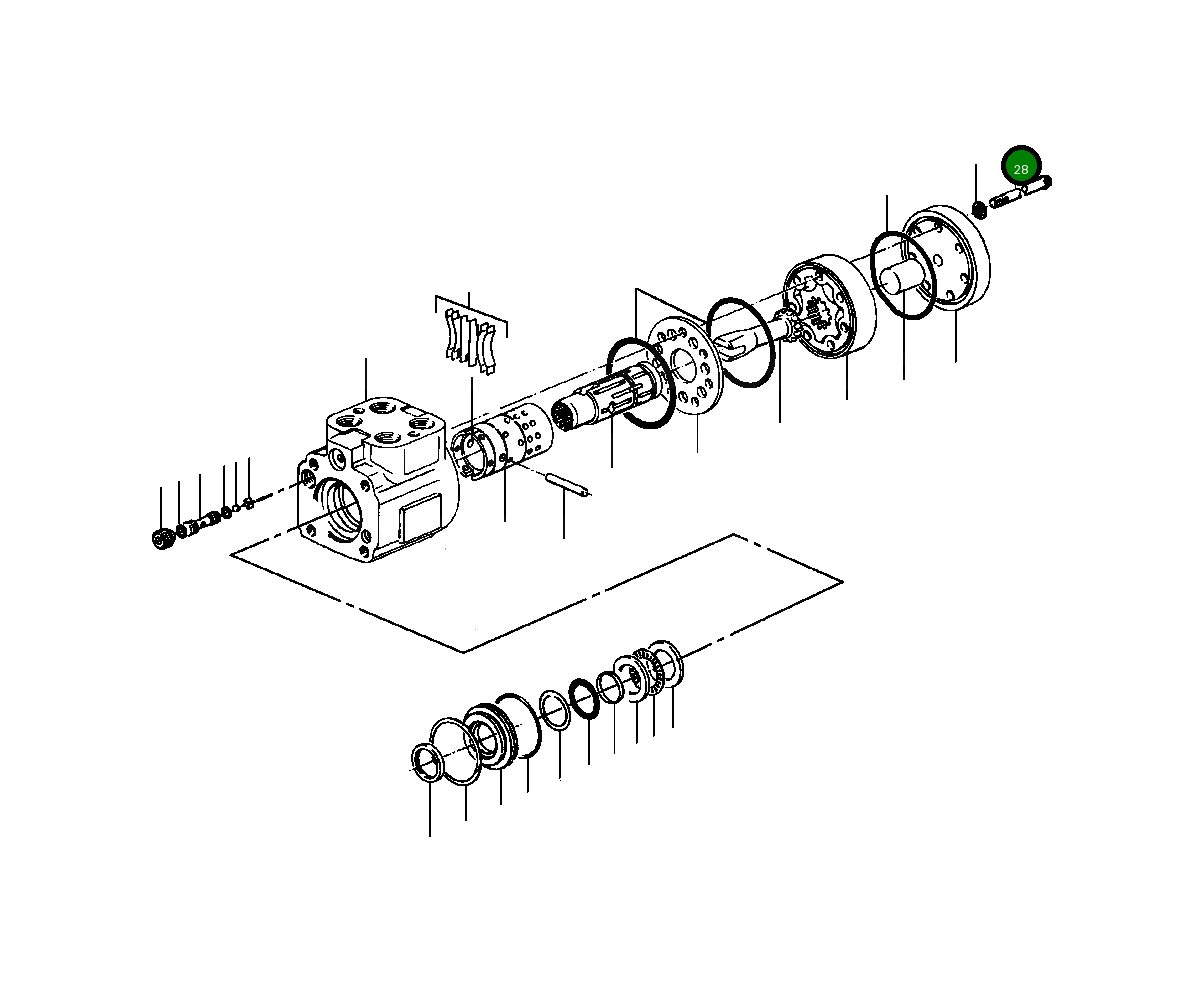 Болт 1287 611 H1 Komatsu