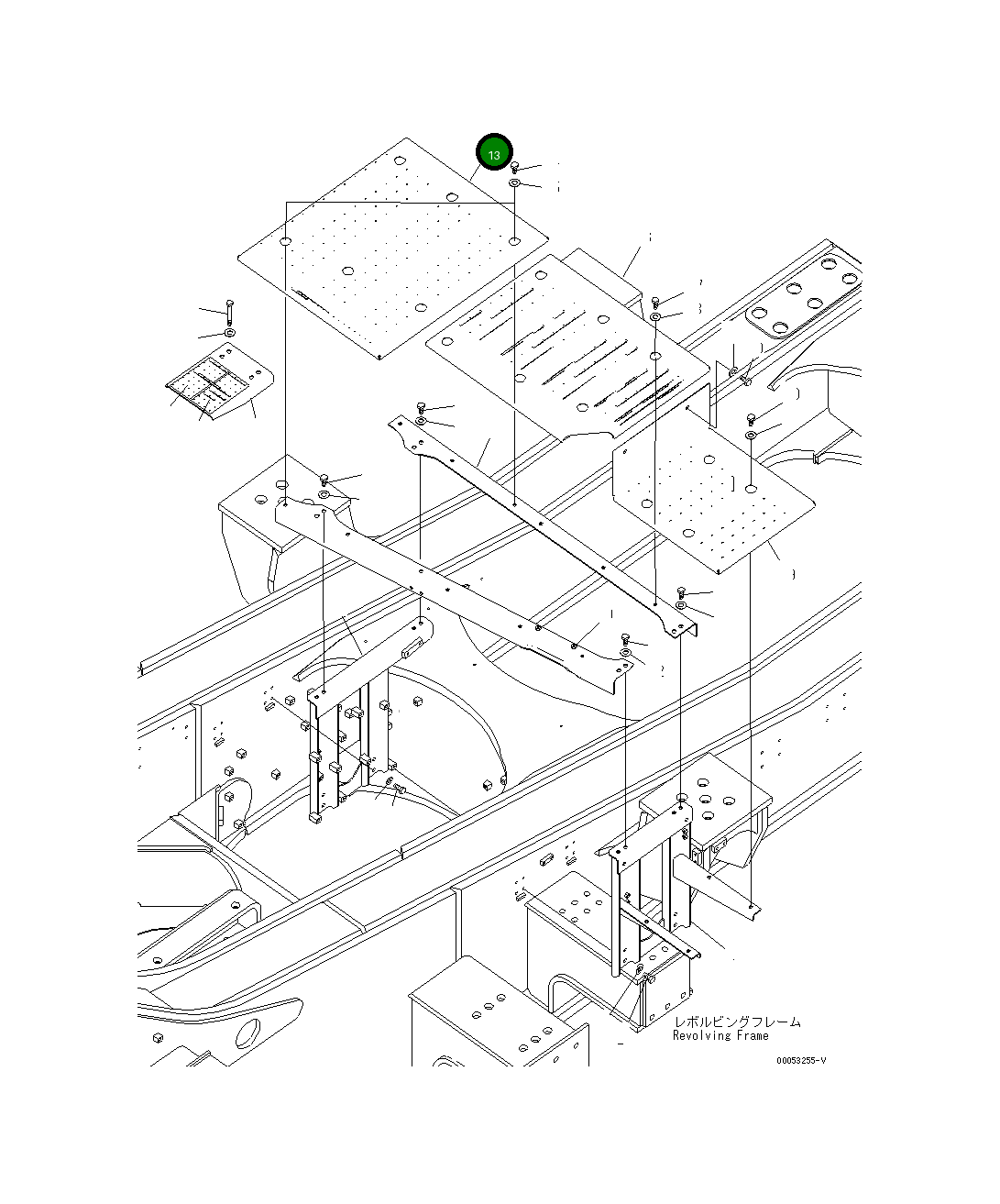Крышка 21T-54-33731  Komatsu