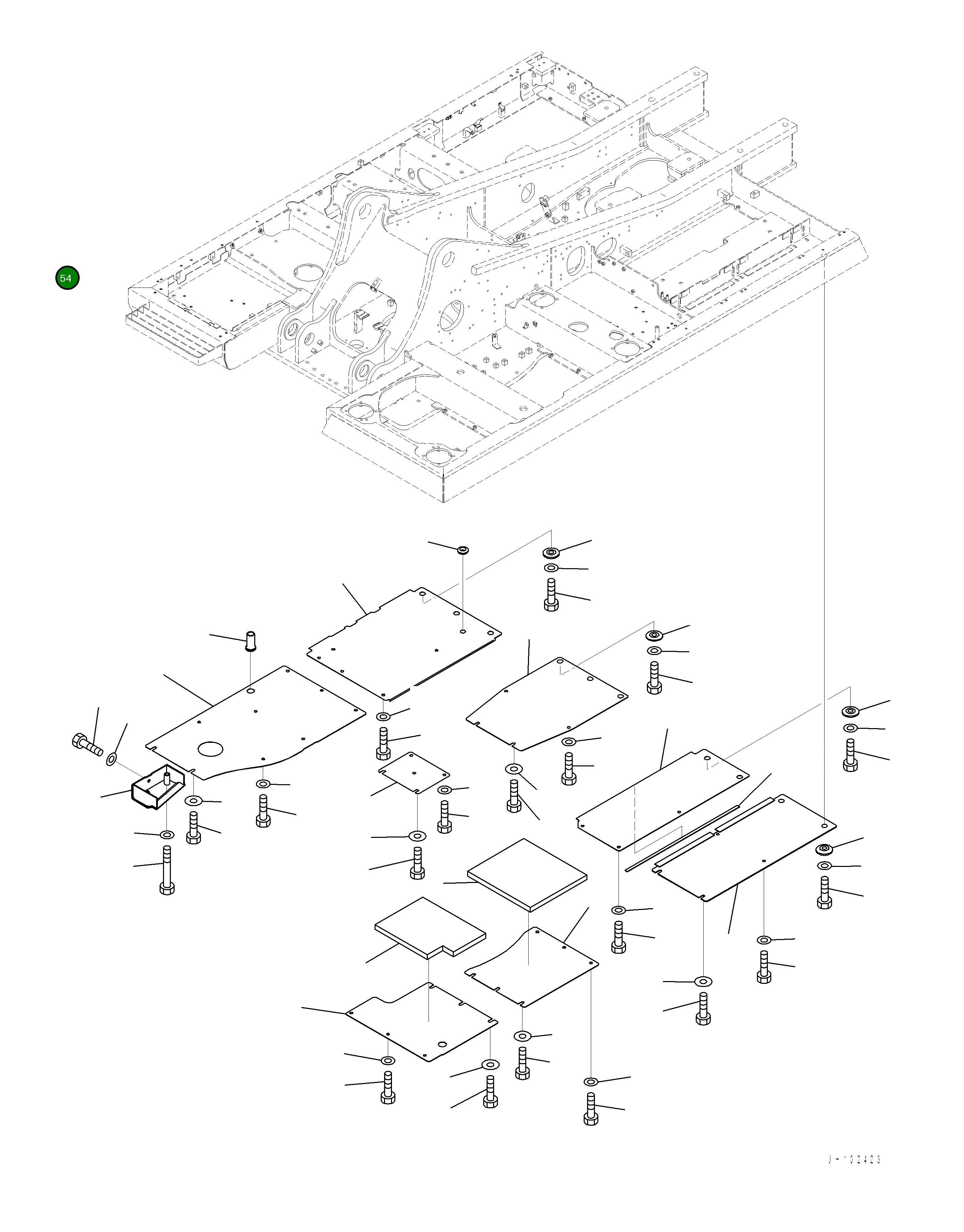 Крышка 2A6-54-13280 Komatsu