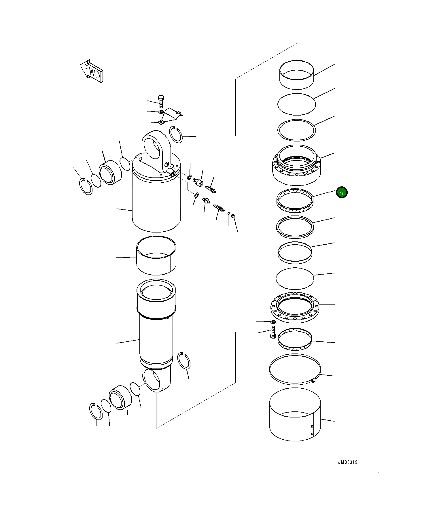 Кольцо 561-50-86120 Komatsu