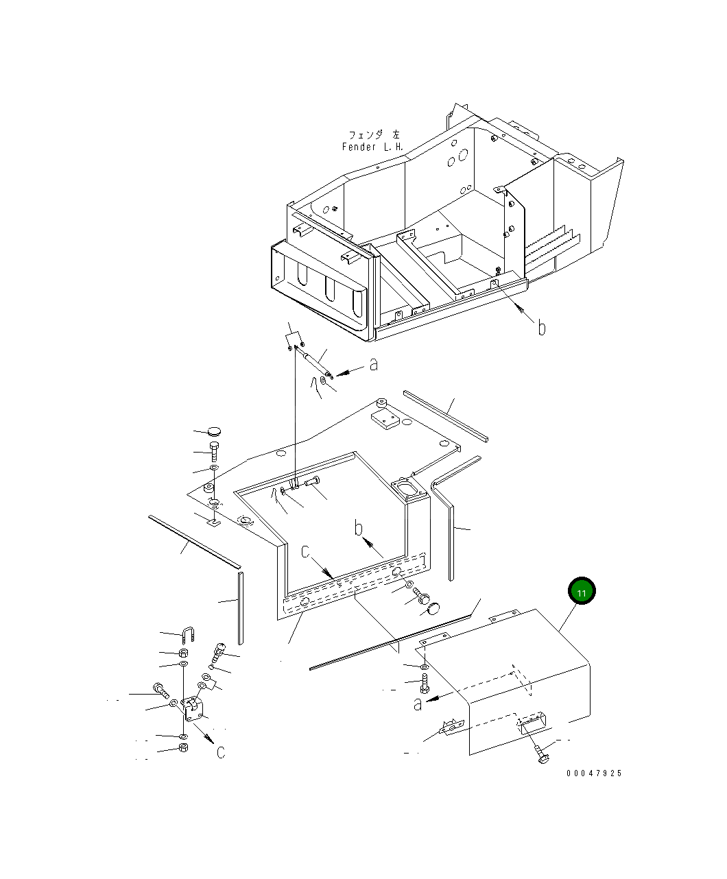 Крышка 56D-54-22531  Komatsu