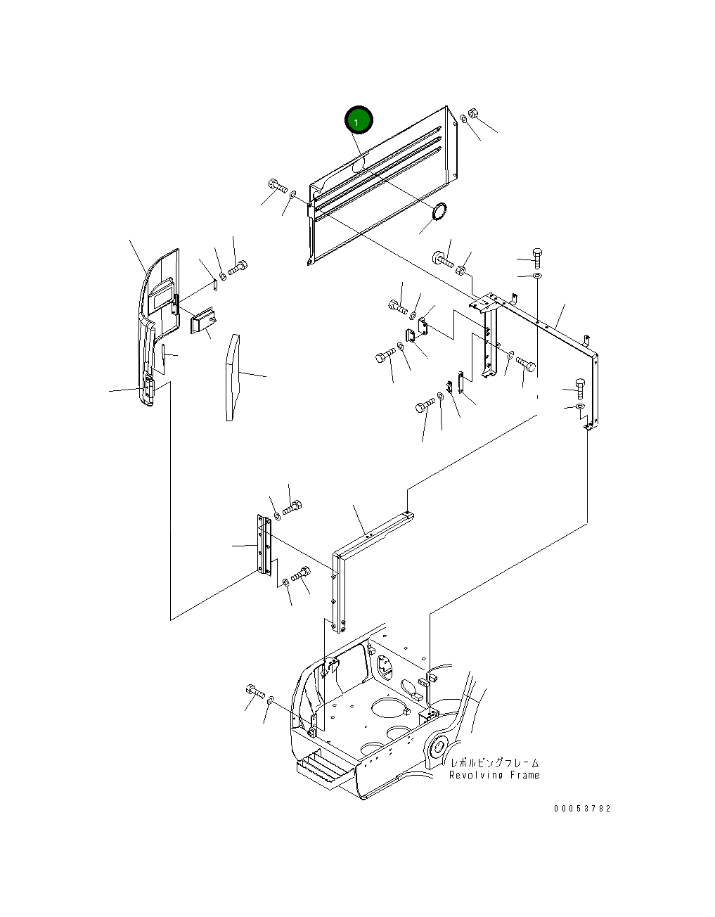 Крышка 22U-54-24111 Komatsu