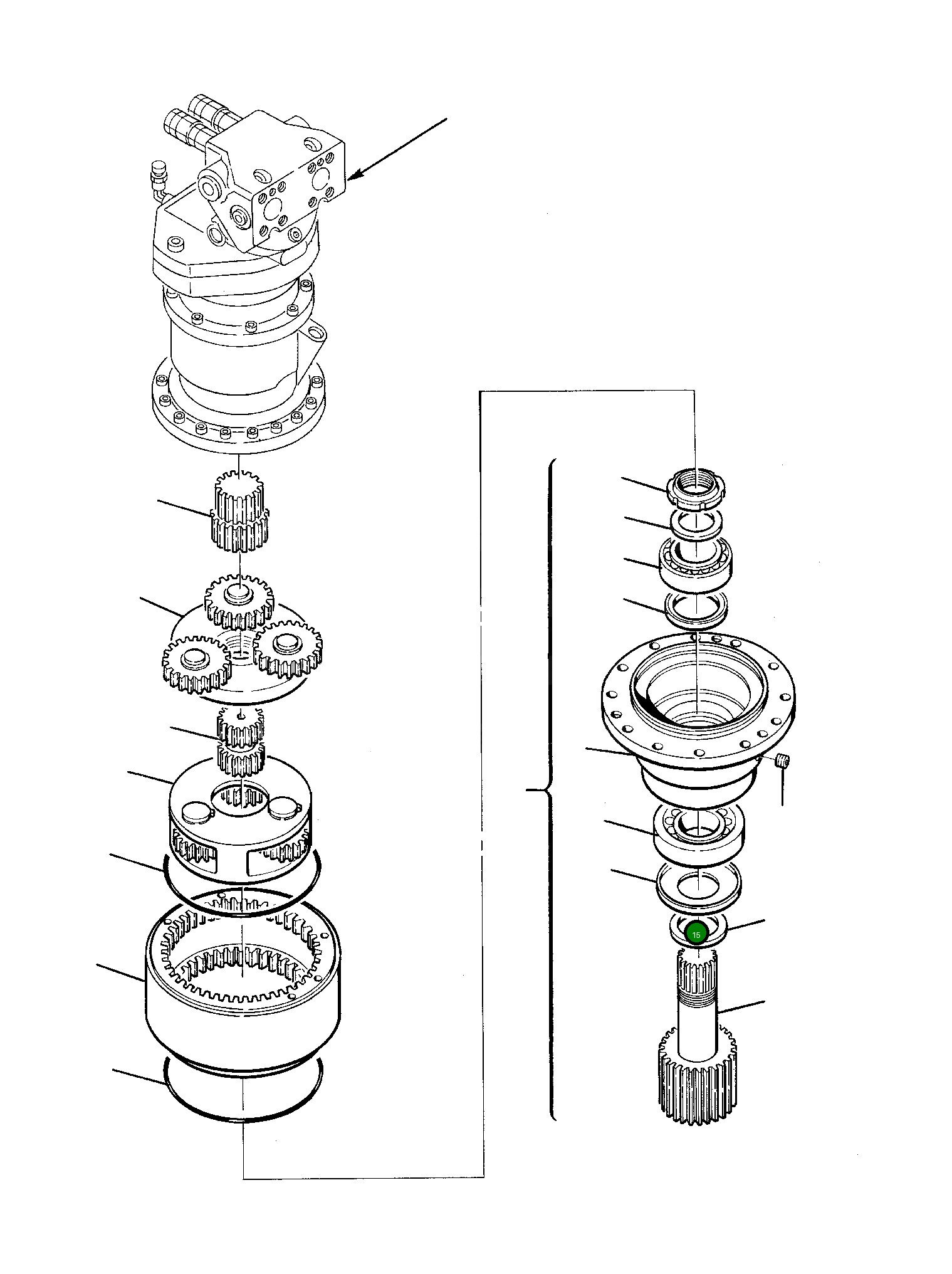 Кольцо 21D-60-16180 Komatsu