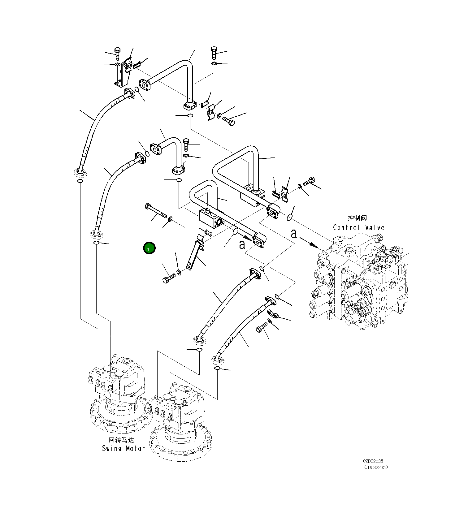 Болт 207-62-32720  Komatsu