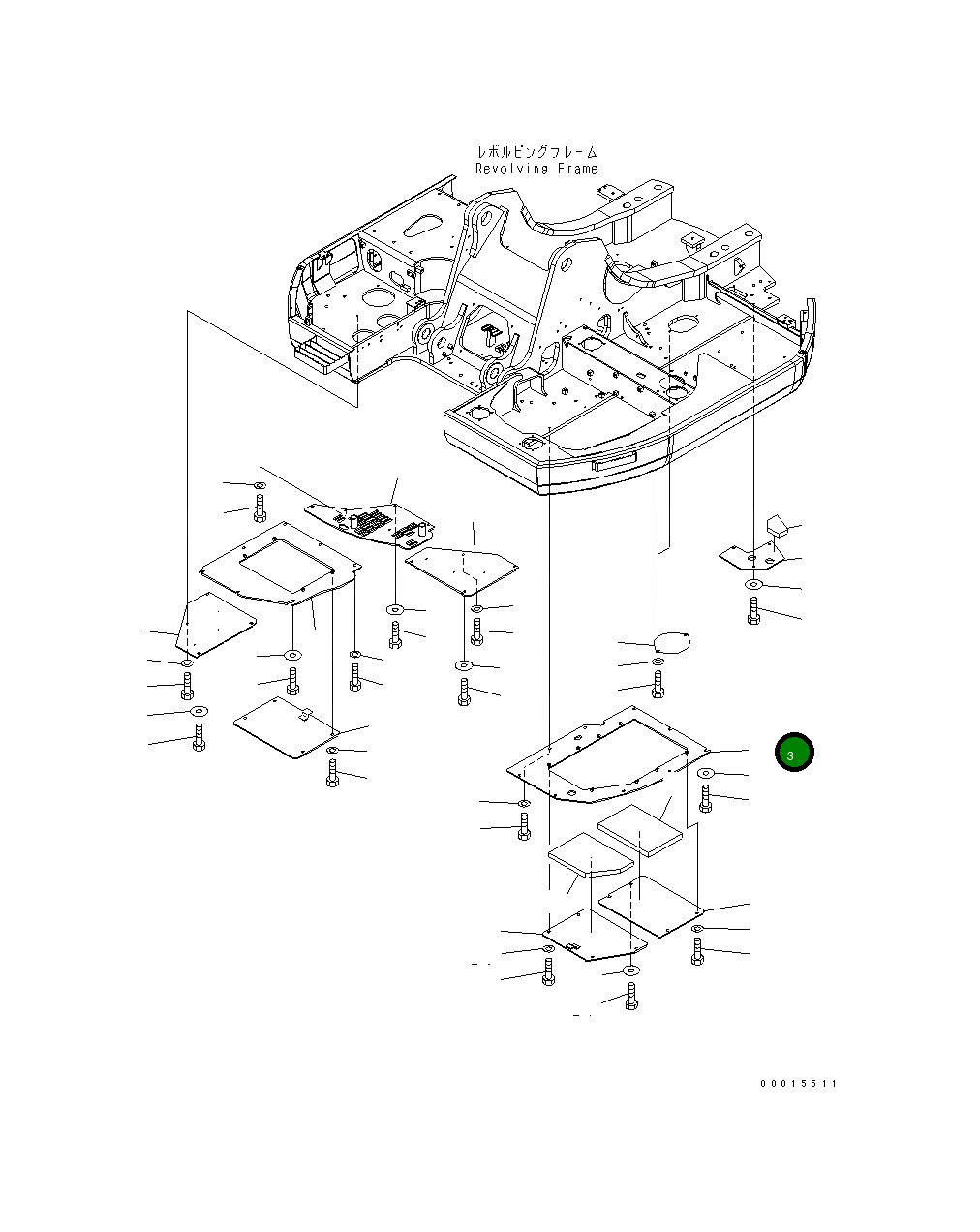 Крышка 22U-54-24821NK Komatsu