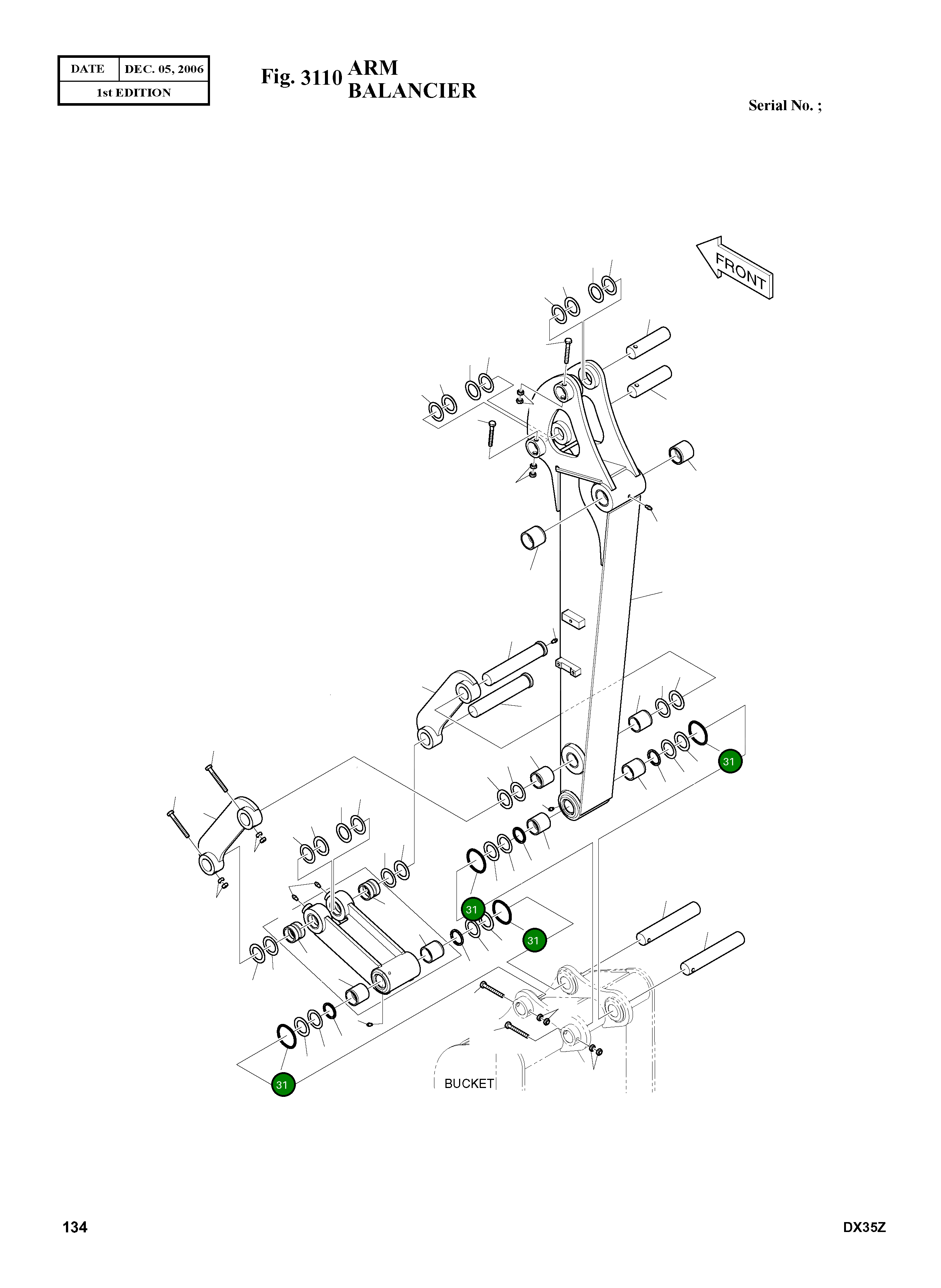 Кольцо уплотнительное (O-Ring) S8000651 Komatsu