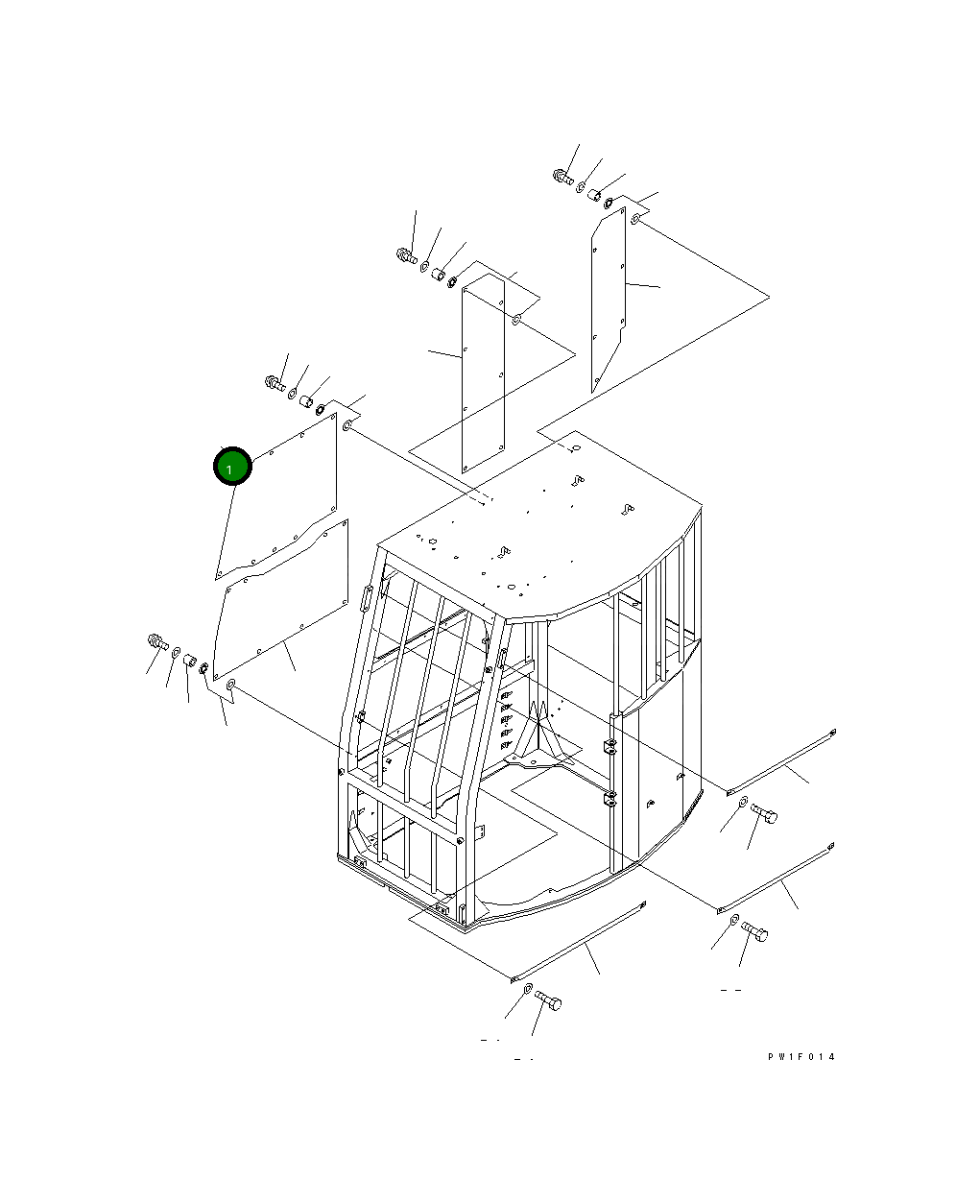 Крышка 22U-956-2311  Komatsu
