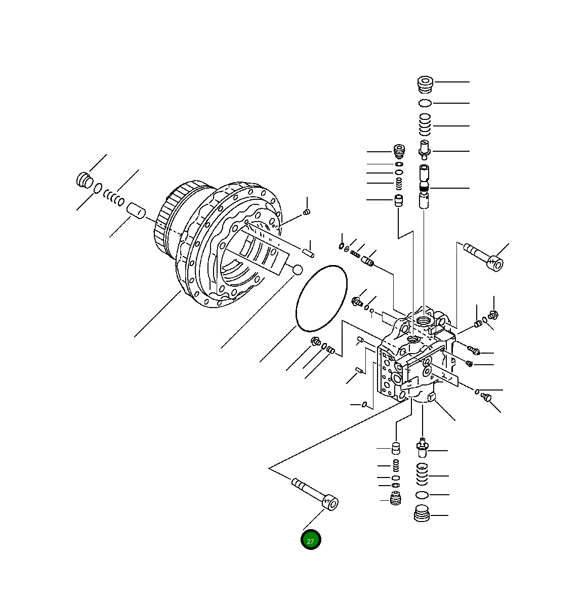 Болт 708-8F-11220 Komatsu