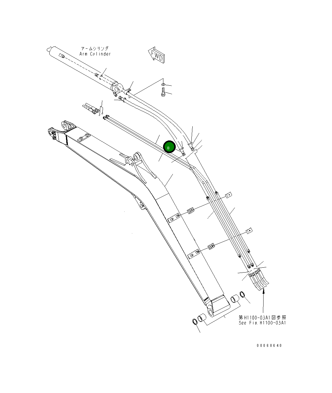 Крышка 22F-62-32430 Komatsu