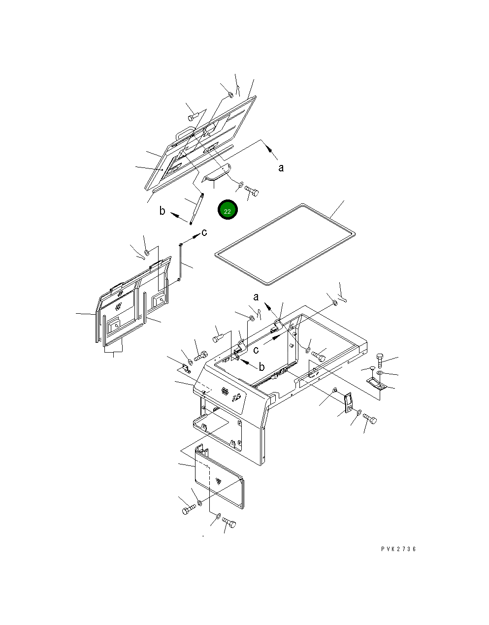 Крышка 10S-54-21660  Komatsu