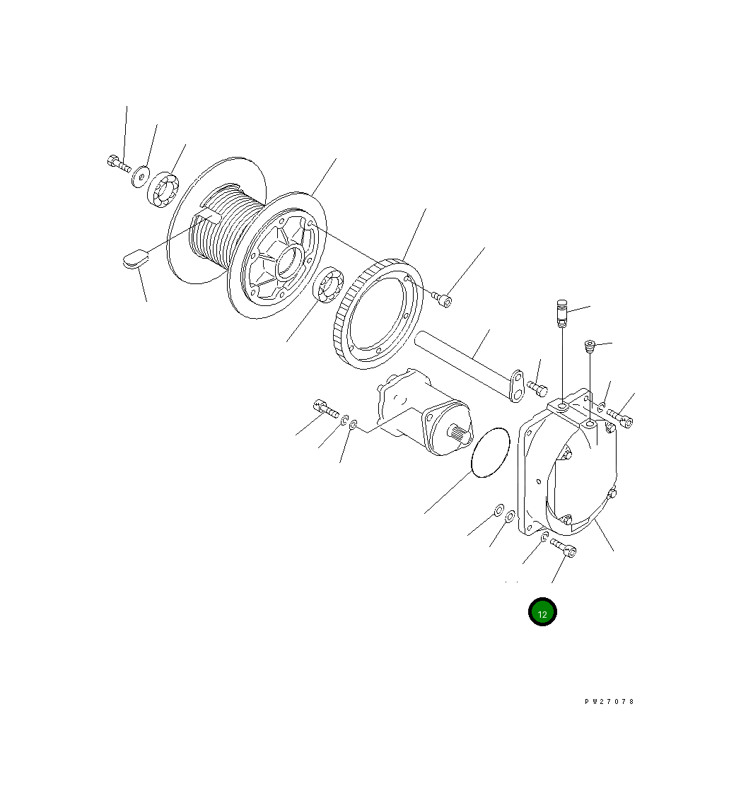 Болт UN716110D25 Komatsu