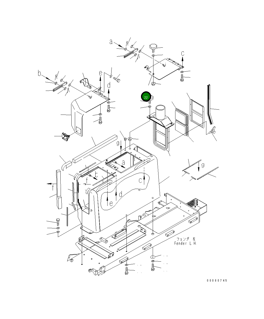 Крышка 17A-54-45831  Komatsu