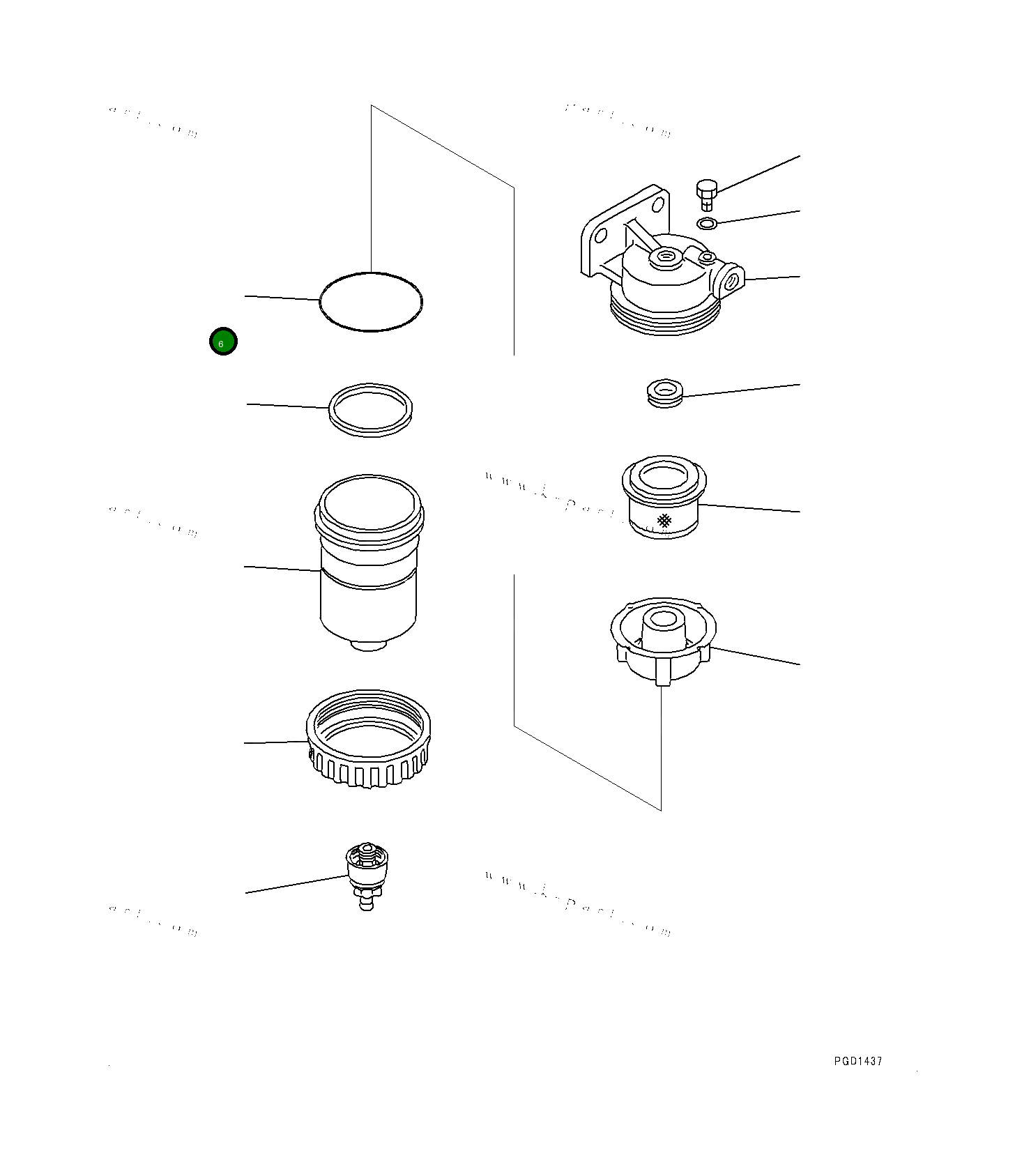 Кольцо уплотнительное (O-Ring) 6003119490 Komatsu
