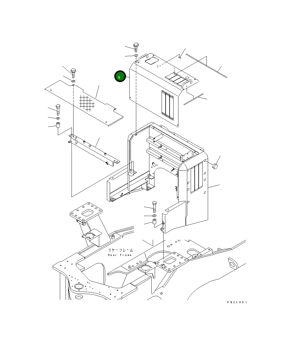 Крышка 425-54-21733 Komatsu