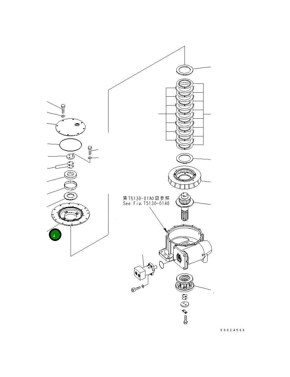 Крышка 23C-70-55171  Komatsu
