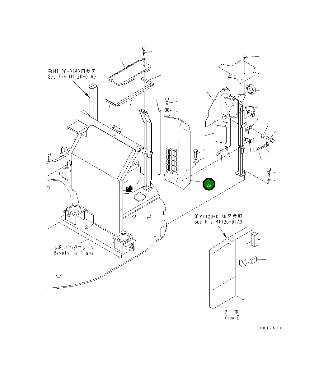 Крышка 22B-54-19810  Komatsu