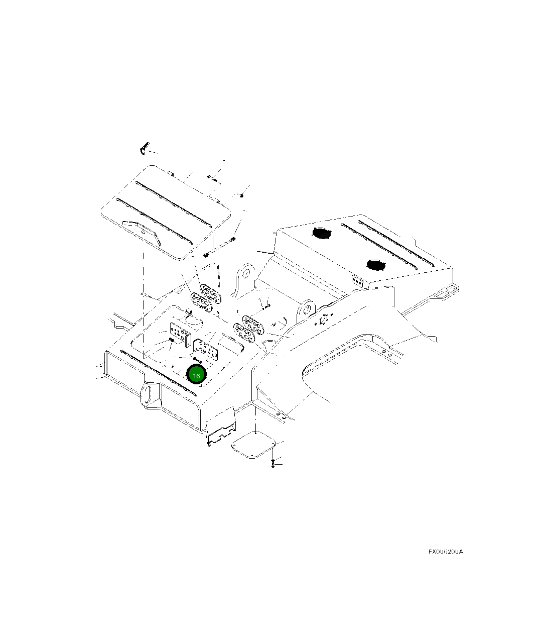 Болт 10736KF Komatsu