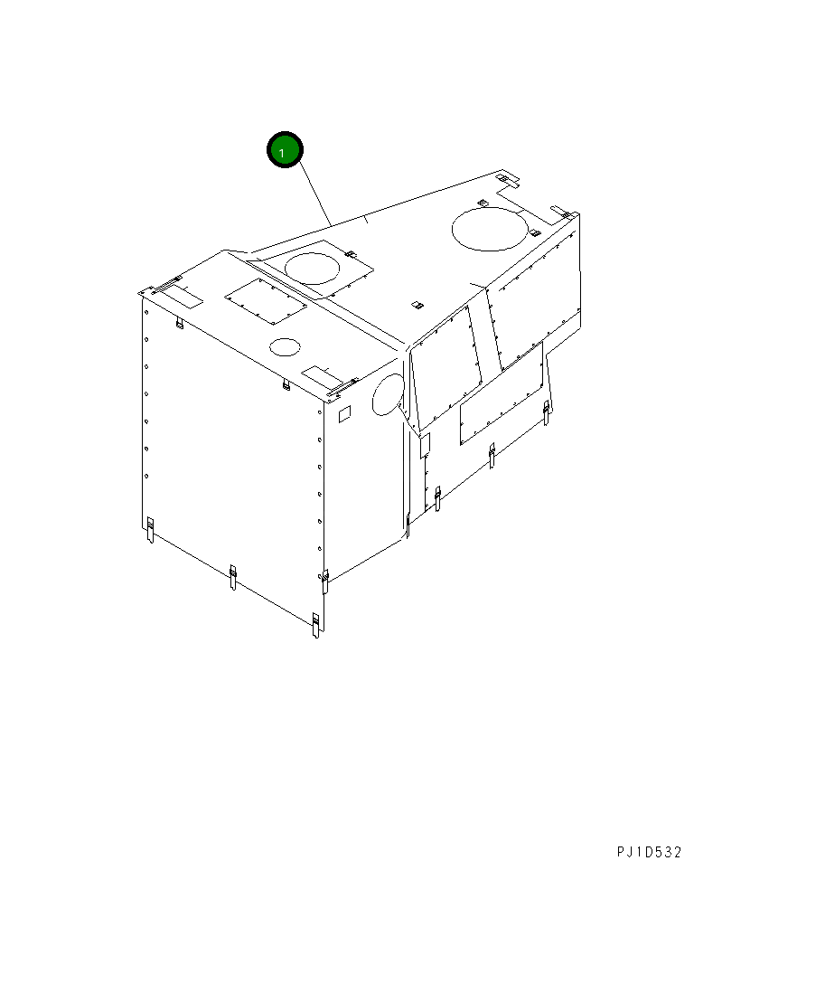 Крышка 195-01-37220 Komatsu