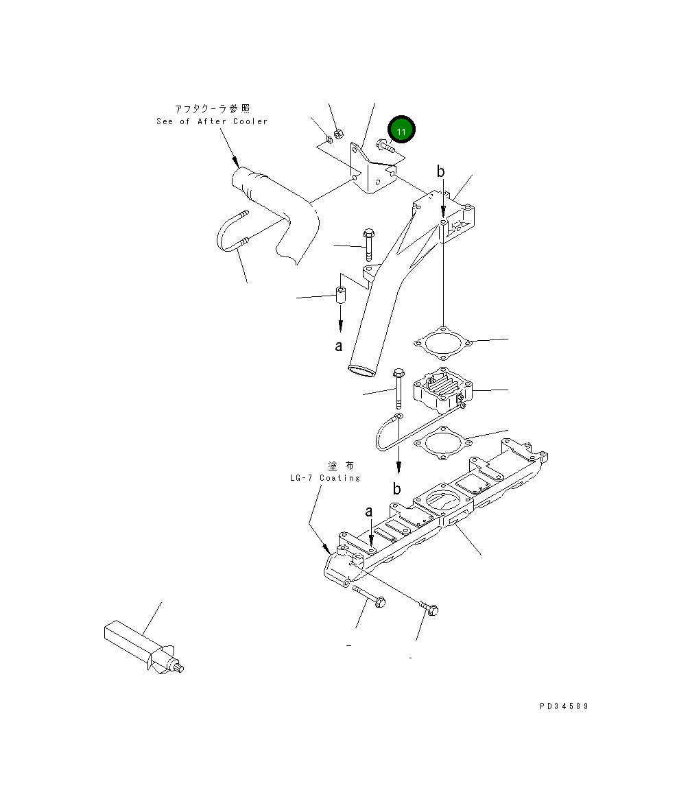 Болт 01435-21020 Komatsu
