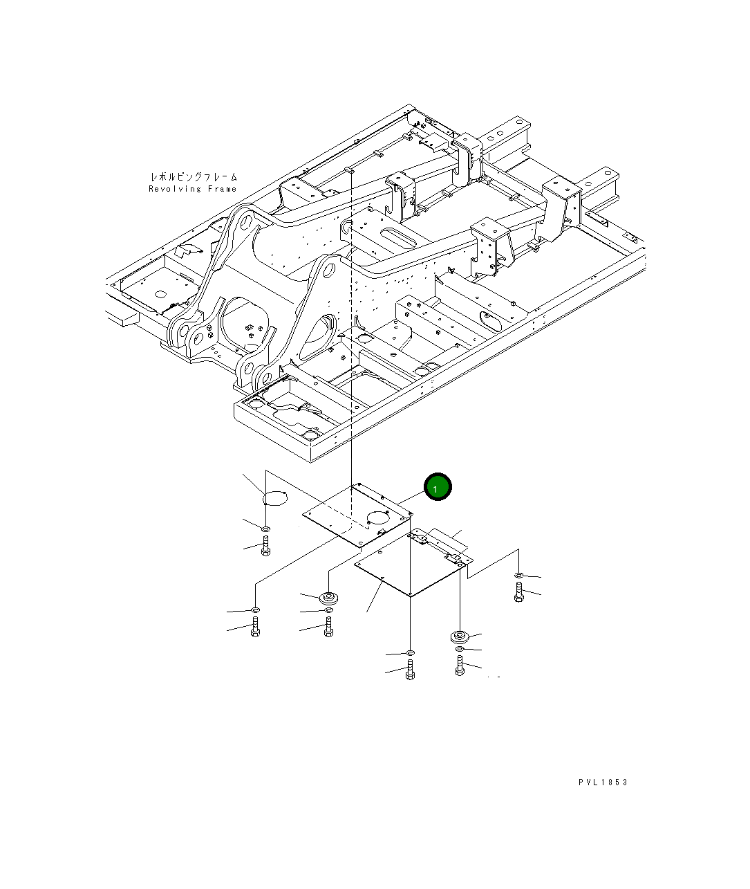 Крышка 21M-54-13410  Komatsu
