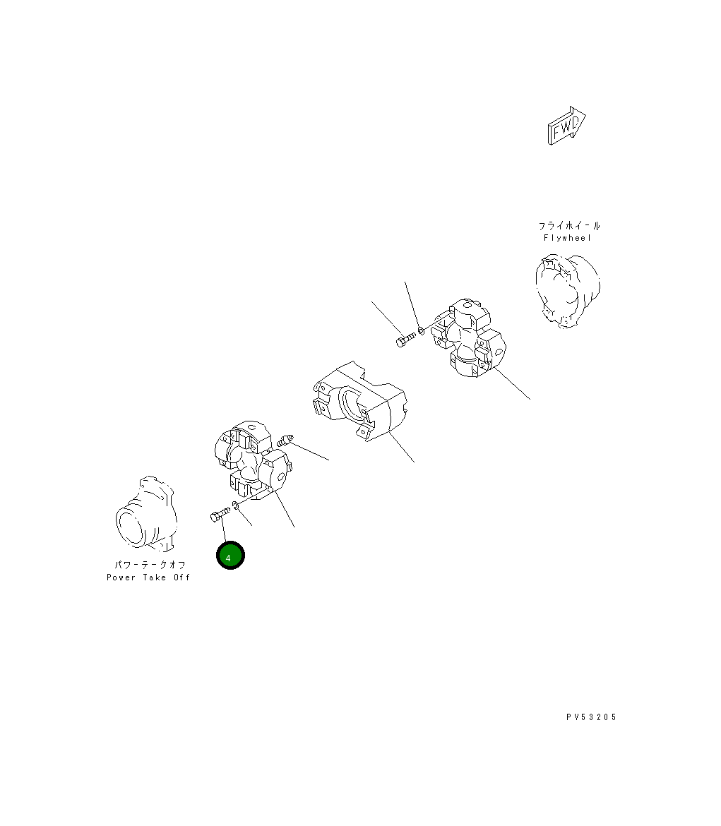 Болт 232-20-54130 Komatsu