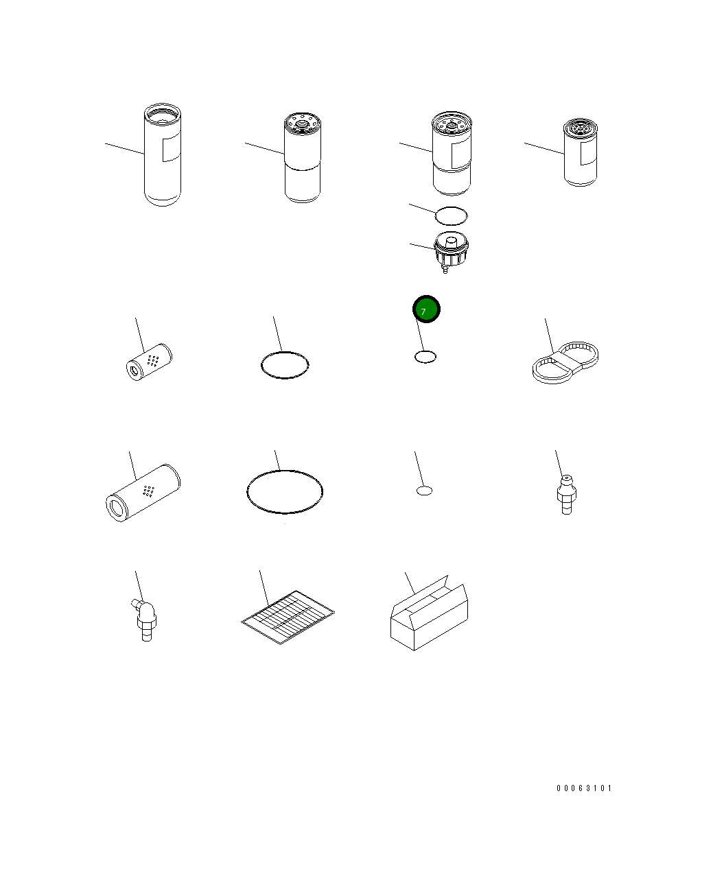 Кольцо уплотнительное (O-Ring) 07000-A2014 Komatsu