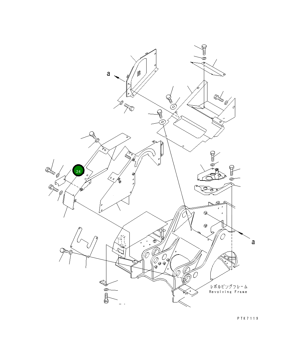 Крышка 21J-54-14240 Komatsu