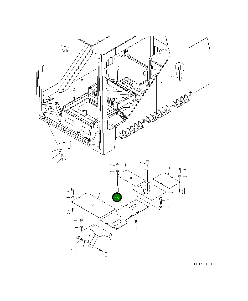 Крышка 21T-54-35264 Komatsu