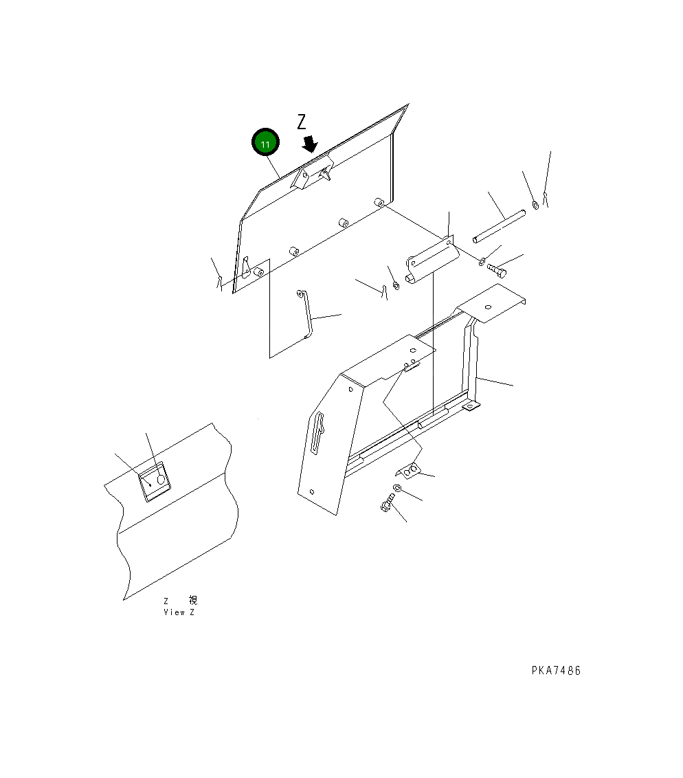 Крышка 124-54-54221 Komatsu