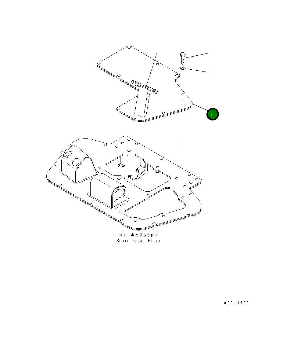 Крышка 198-43-61641 Komatsu