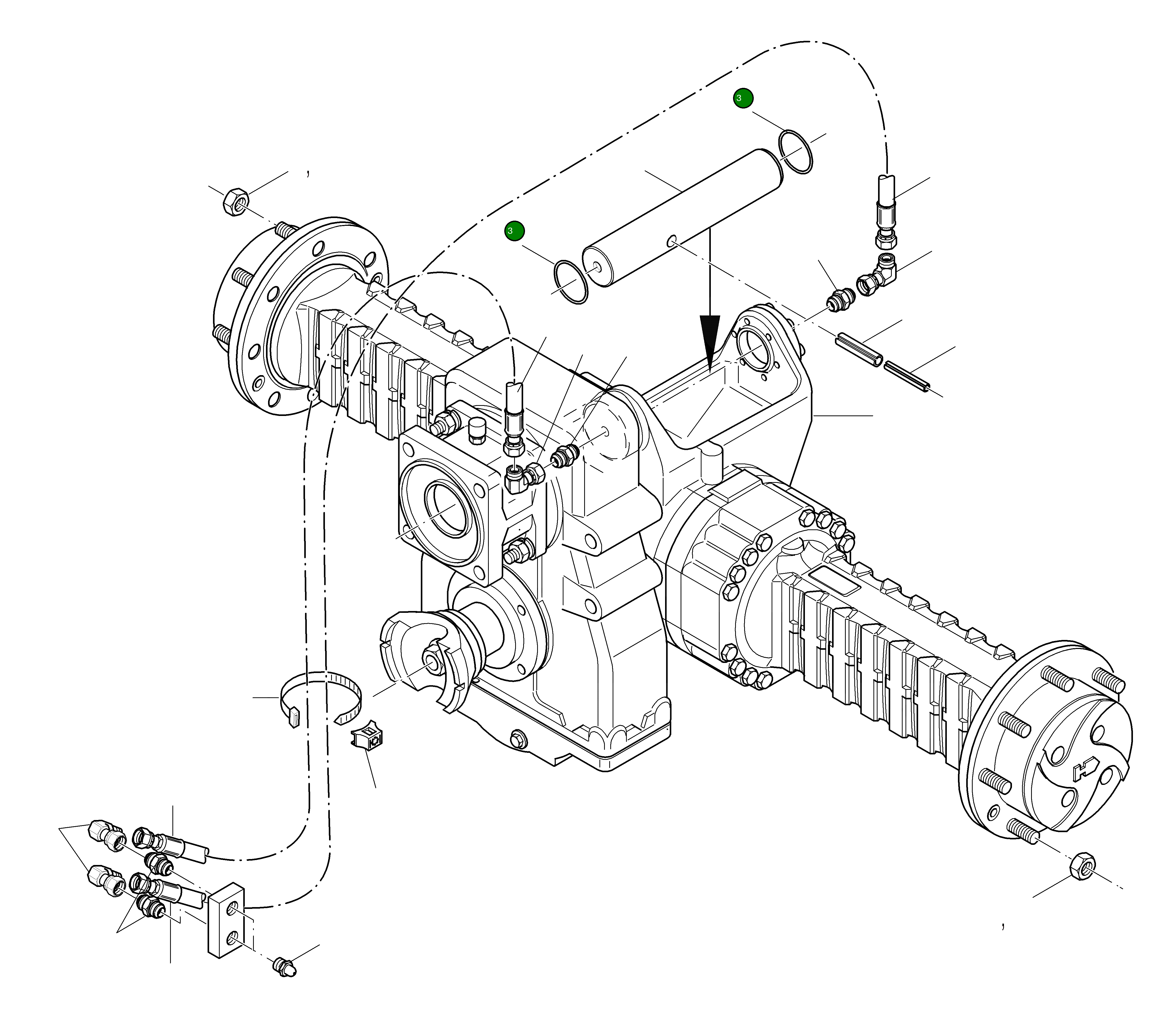 Кольцо уплотнительное (O-Ring) 42R-23-H0P01 Komatsu