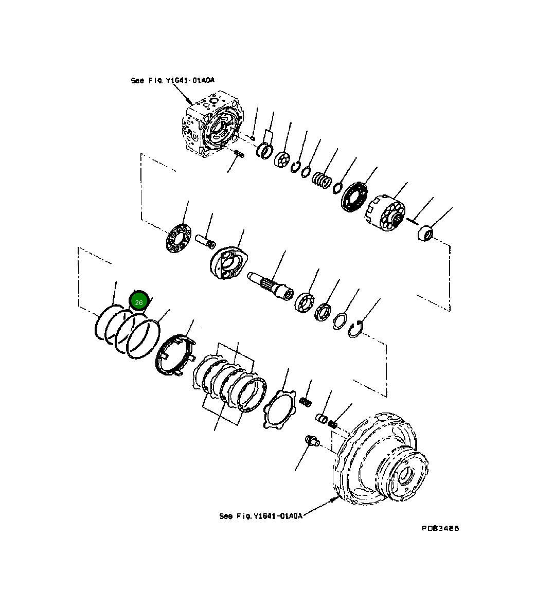 Кольцо уплотнительное (O-Ring) 708-8F-35160  Komatsu