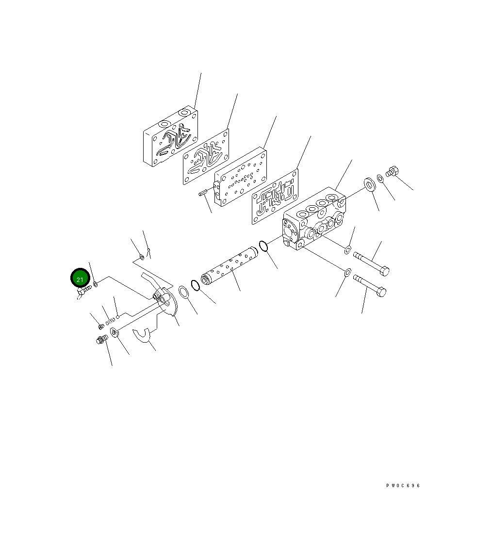 Болт 22M-62-15630 Komatsu