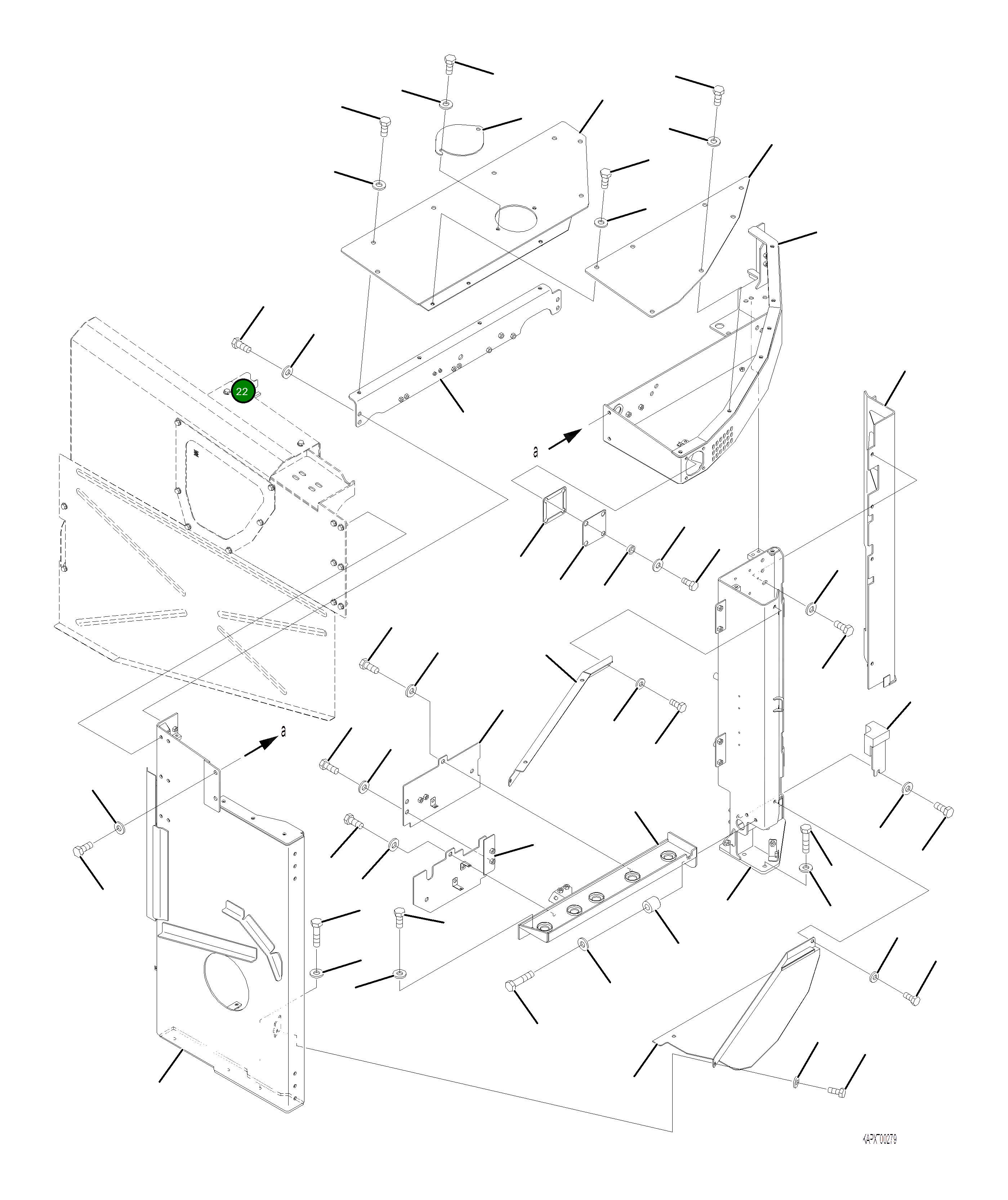Крышка 4A1-54-23421 Komatsu